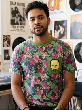 Tyler the Creator Odd Future OFWGKTA Earl Floral Pocket Tee Size Large RARE 2013